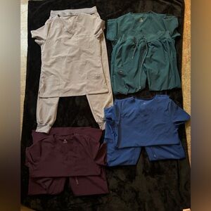 Brand (CozyFit) scrub sets all size medium. Joggers and classic top.
